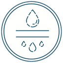 Water droplet over retention layer
